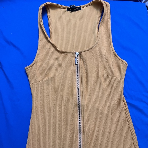 Yellow midi zipper dress - Picture 3 of 4